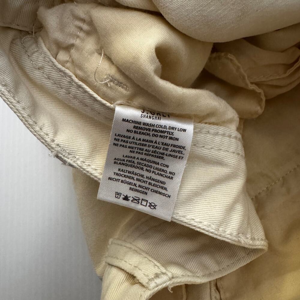 J Galt Cargo Pants Womens Small Cream Cotton Wide Leg Y2K Gorpcore Utility Tall - Picture 6 of 16